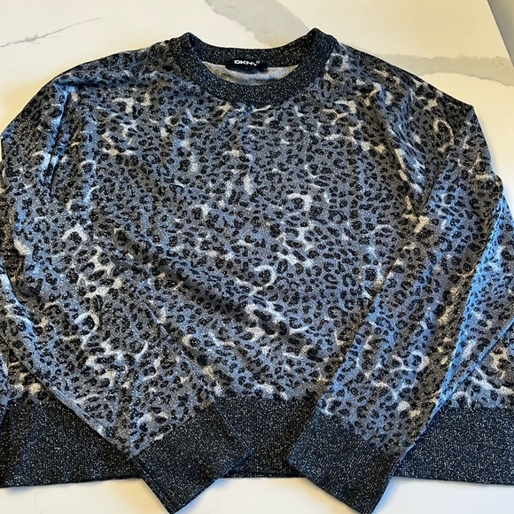 DKNY - sparkle leopard sweater - size small - Picture 1 of 1